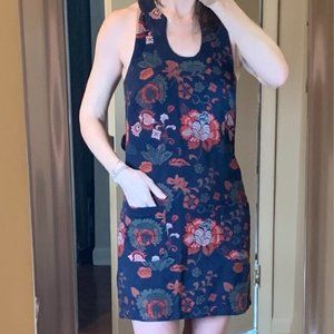 Eva Franco Anthropologie Mini Shift Sz 4 Floral Tapestry Sleeveless
